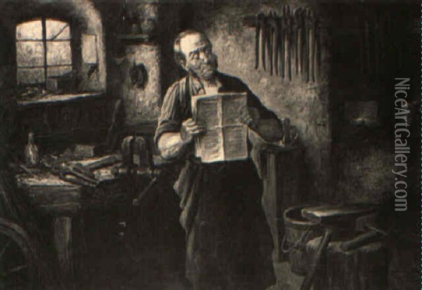 The Blacksmith Oil Painting - Carl Ostersetzer