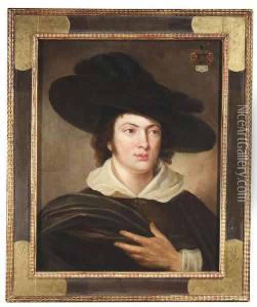 Portrait Of A Nobleman. Oil/canvas/canvas Oil Painting - Johann Baptist Ii Lampi