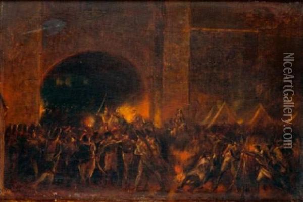 Un Episode Du Siege De Saragosse Oil Painting - Horace Vernet