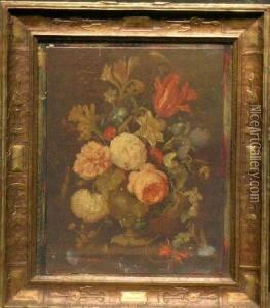 Floral Still Life Oil Painting - Jean Baptiste Belin de Fontenay