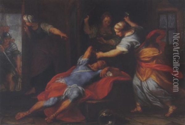 Giaele E Sisara Oil Painting - Francesco (Imperiali) Ferdinandi