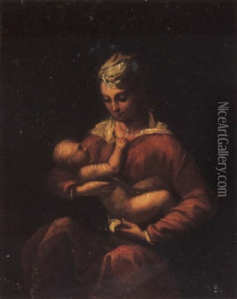 The Madonna And Child Oil Painting -  Scarsellino