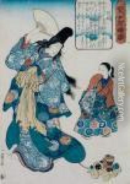 Spiegel Tugendhafter Und Beruhmter Frauen Oil Painting - Utagawa Kuniyoshi