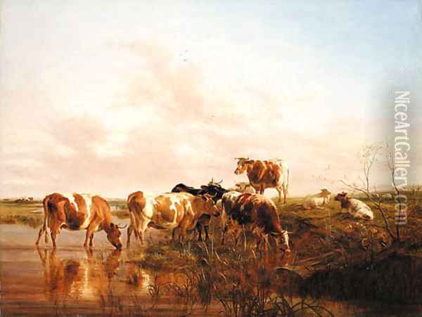 At Harbledown, Kent Oil Painting - Thomas Sidney Cooper
