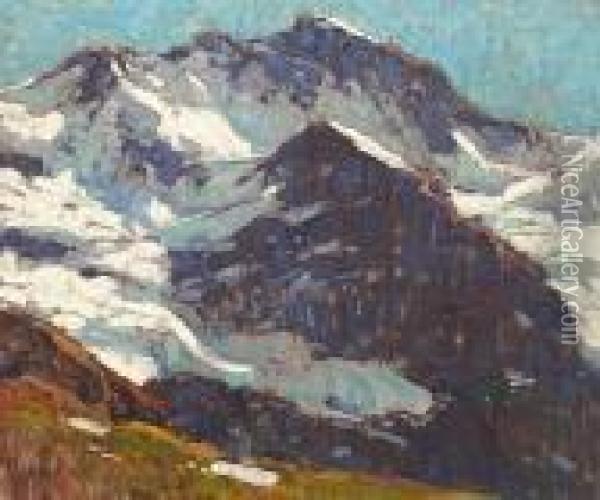 Snow-covered Peaks Oil Painting - Edgar Alwin Payne