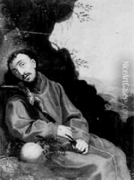 Hl. Franz Von Assisi Als Eremit Oil Painting - Elisabetta Sirani