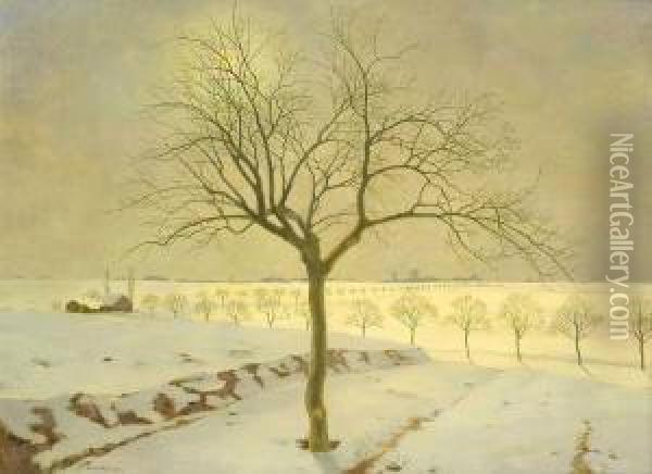 Winterlandschaft Oil Painting - Carl Petersen