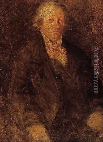 Portrait of the Artist's Father (Leonard-Sebastien Boudin) Oil Painting - Eugene Boudin