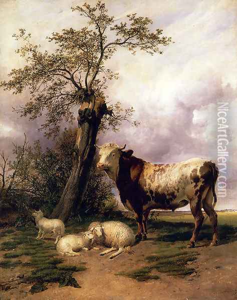 The Lord Of The Pastures Oil Painting - Thomas Sidney Cooper