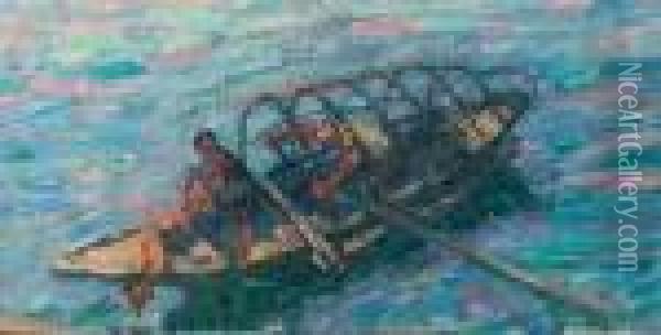 An Oriental Fishingboat Oil Painting - Joseph Morris Raphael