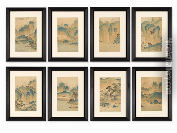 8 Landscape Paintings Oil Painting -  Wen Dian