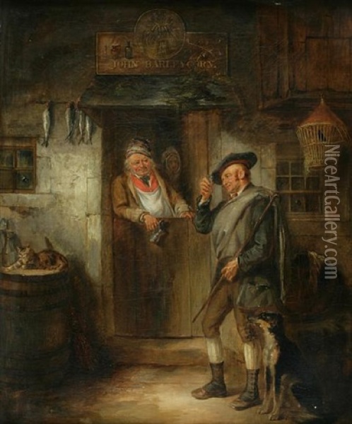 The Social Glass Oil Painting - Alexander Fraser the Elder