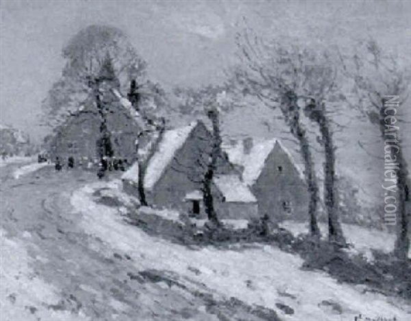Kirchgang Im Winter Oil Painting - Fernand Maillaud