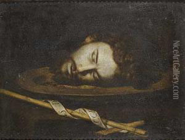 Cabeza De San Juan Bautista Oil Painting - Giovanni Battista Caracciolo