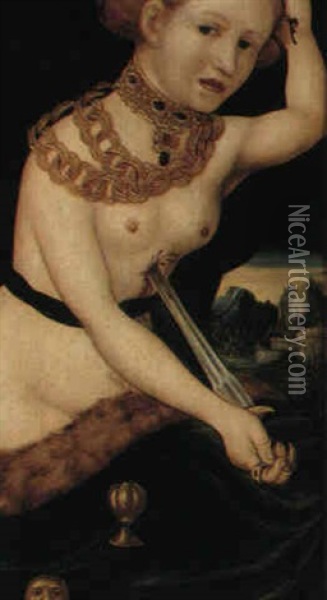 Lucretia Oil Painting - Lucas Cranach the Younger