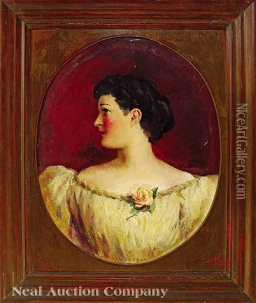 Portrait Of Isabel Oil Painting - William Robert Hollingsworth