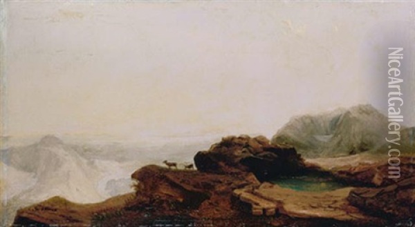 Dakota Badlands, 1860 Oil Painting - William Jacob Hays the Elder