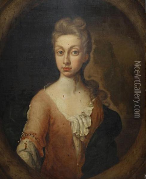 Portrait Of Elizabeth Tofield Oil Painting - Sir Godfrey Kneller