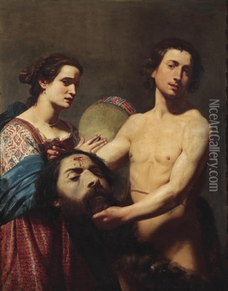 Der Triumph Davids Oil Painting - Lorenzo Lippi