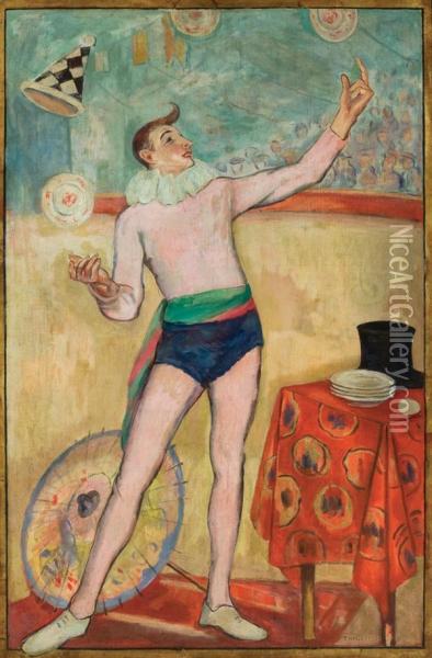 Juggler Oil Painting - Samuel Halpert
