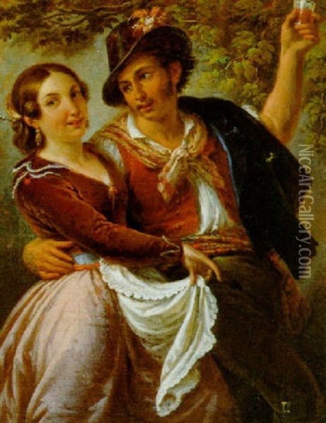 Beim Tanz Oil Painting - Karl von Blaas