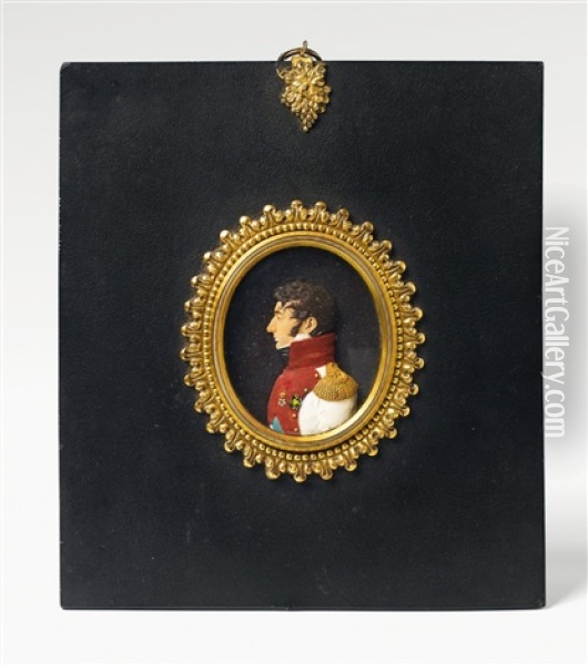 Portrait Of Louis Bonaparte Oil Painting - Jacob Hermann Hagbold