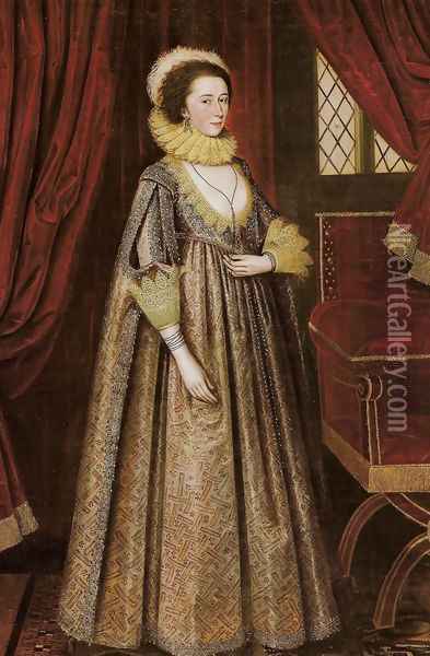 Dame Magdalen Pultney, later Lady Aston Oil Painting - Marcus The Younger Gheeraerts