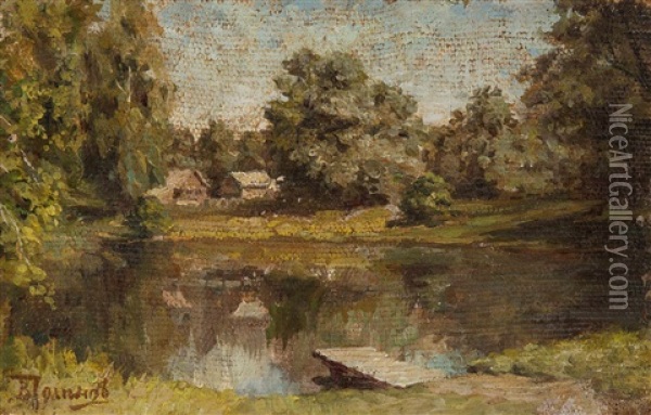 Teich In Abramzevo Oil Painting - Vasili Dimitrievich Polenov