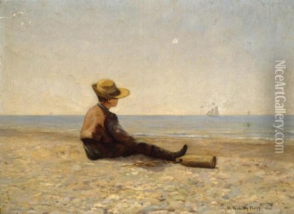 The 
Young Lookout Oil Painting - Hiram Peabody Flagg