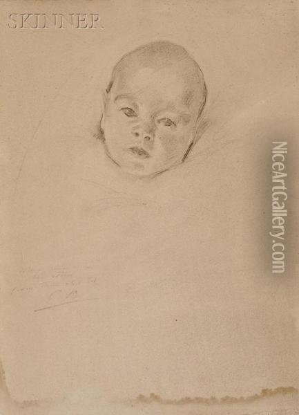Portrait Of Joseph B. Thomas Iv As An Infant Oil Painting - Cecilia Beaux