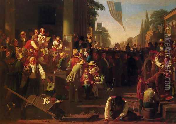 The Verdict of the People Oil Painting - George Caleb Bingham