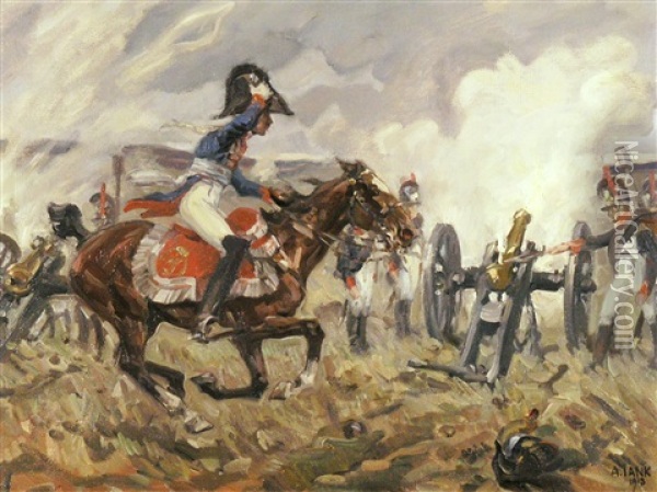 1813 (szene Aus Den Napoleonischen Kriegen) Oil Painting - Angelo Jank