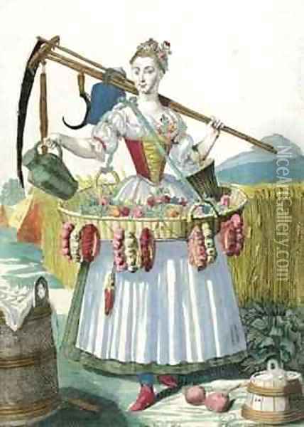 A Peasant Woman Oil Painting - Martin Engelbrecht