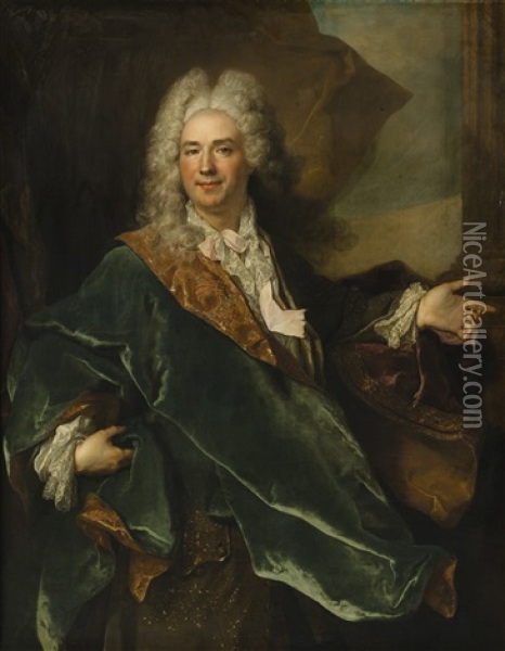 Presumed Portrait Of Jacques-francois De Chastenet, Marquis Of Puysegur (1656-1743) Oil Painting - Nicolas de Largilliere