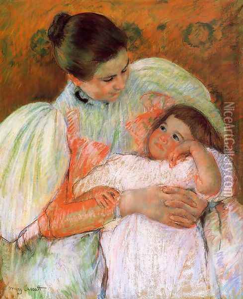 Nurse And Child Oil Painting - Mary Cassatt