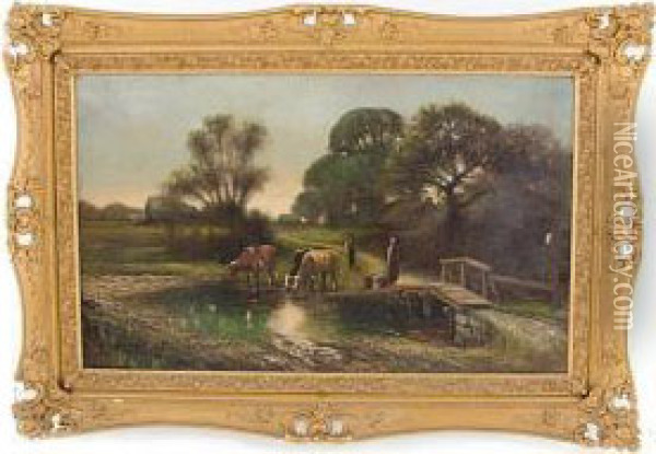 The Old Farmstead Oil Painting - Christopher H. Shearer