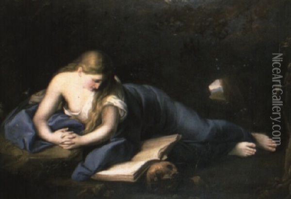 The Penitent Magdalen Oil Painting - Pompeo Girolamo Batoni