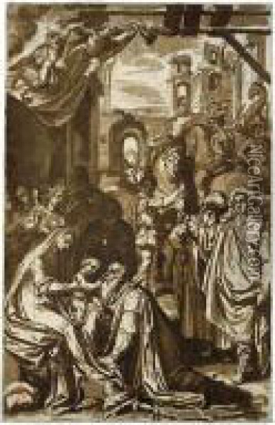 The Adoration Of The Magi Oil Painting - Giovanni Battista Ricci