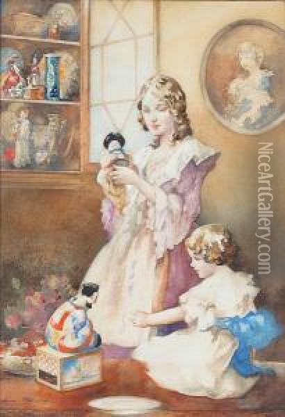 The China Cupboard Oil Painting - Charles F. Robinson