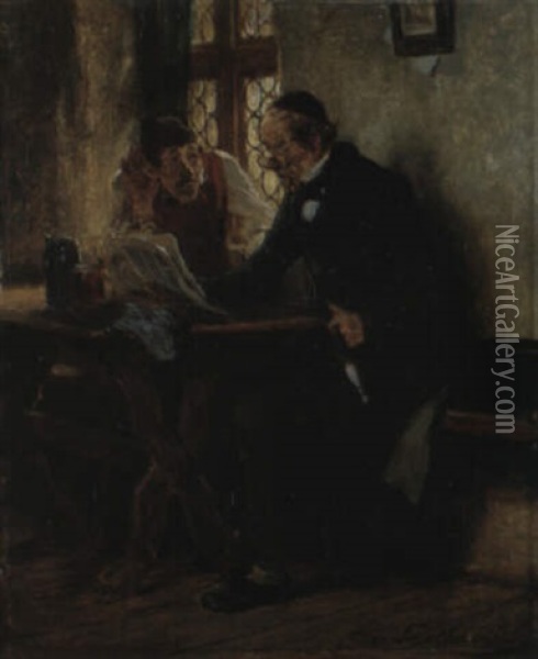 Politiker Oil Painting - Hugo Wilhelm Kauffmann