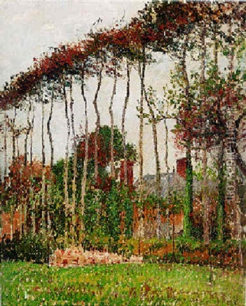 Paysage A Varengeville Oil Painting - Camille Pissarro