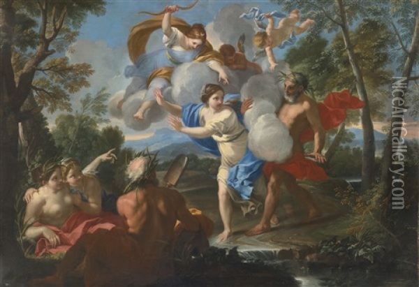 Alpheus And Arethusa Oil Painting - Luigi Garzi