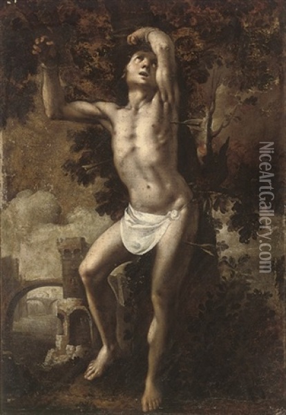 Saint Sebastian Oil Painting - Pier Francesco (il Morazzone) Mazzuchelli