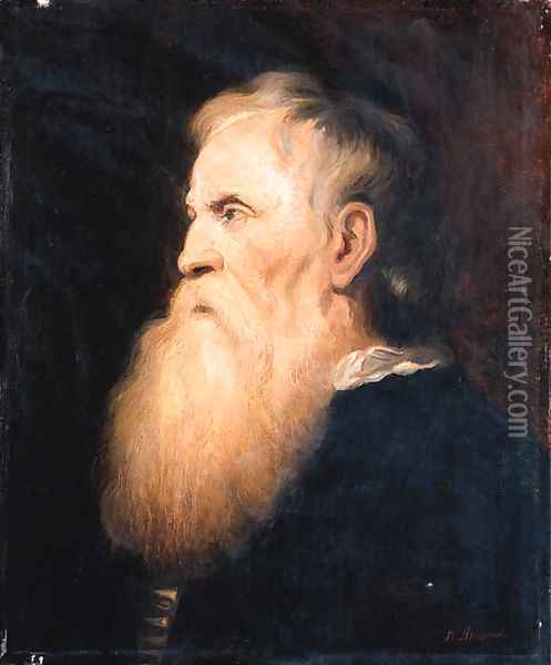 Portrait of a bearded Man Oil Painting - Nikolai Aleksandrovich Iaroshenko