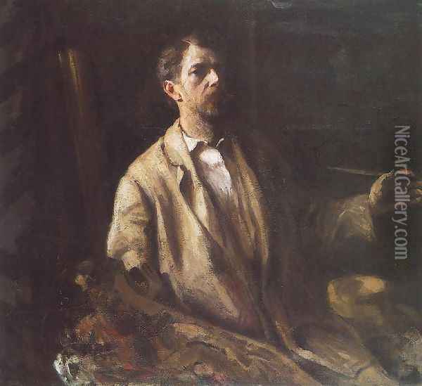 Self-portrait 1903 Oil Painting - Karoly Ferenczy