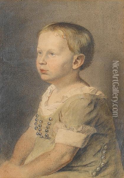 Portrait Of Richard Edward Kerrich (1801-1972) Oil Painting - Thomas Kerrich