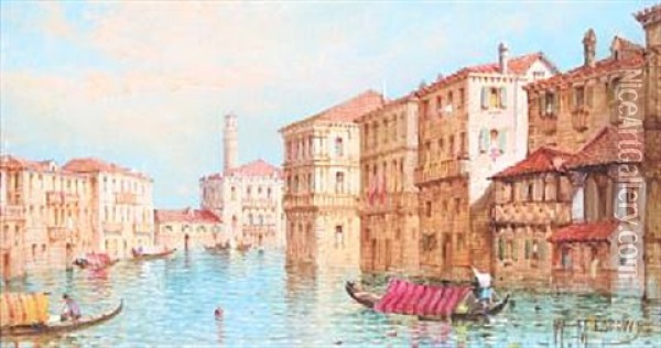 View Of Venice Oil Painting - William G. Meadows