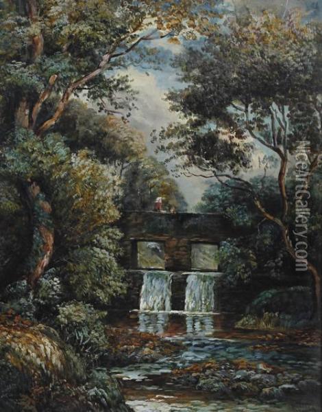 'ballamanaugh Bridge, Sulby', Isle Of Man Oil Painting - Raymond Dearn