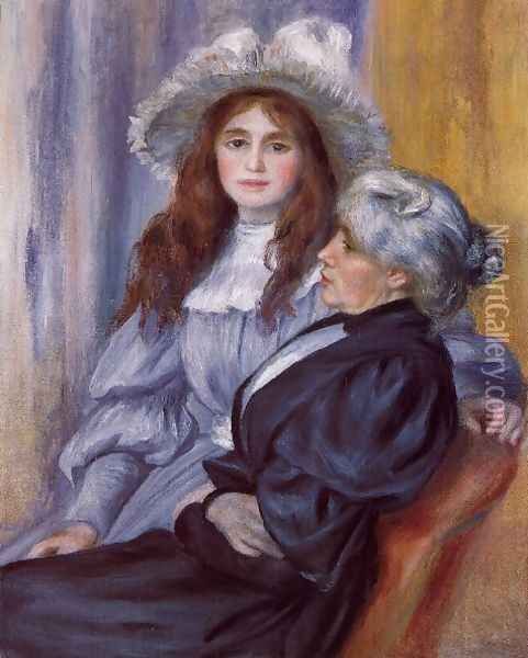 Berthe Morisot And Her Daughter Julie Manet Oil Painting - Berthe Morisot