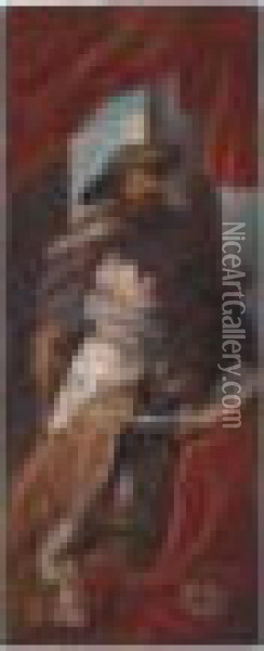 L'archiduc Albert Presente A La Vierge Oil Painting - Peter Paul Rubens